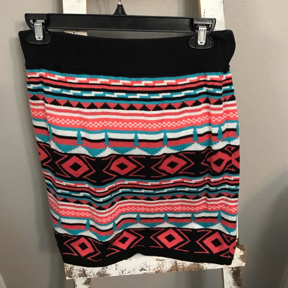 Copper Key Aztec sweater skirt